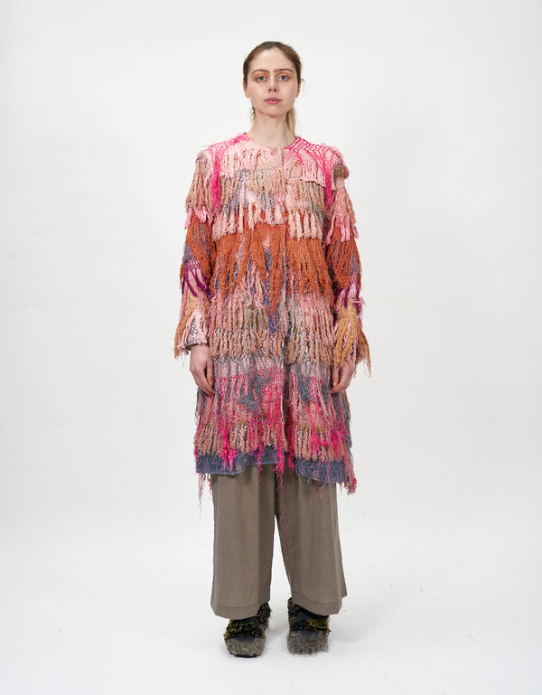by walid 19th Century Silk Fringe Froth Tanita Coat