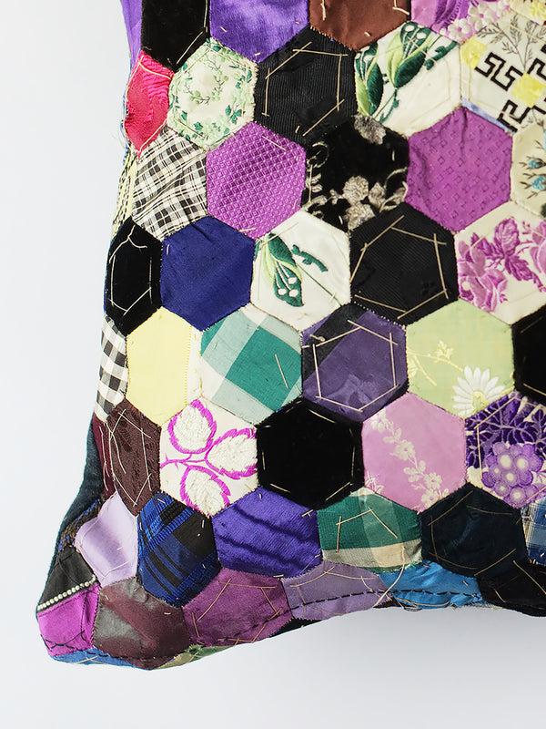 By Walid 19th Century Victorian Silk & Velvet Cushion | 1409