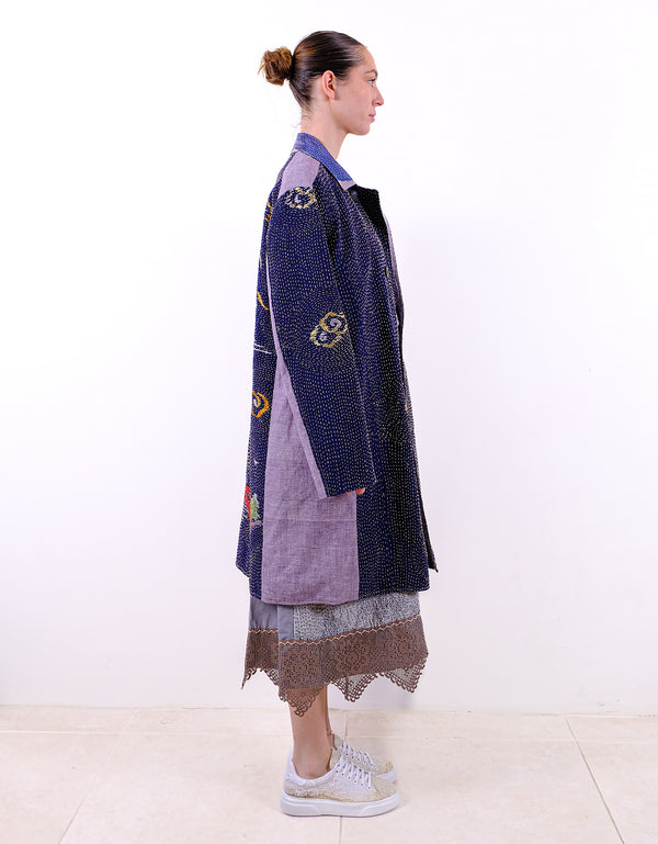 By Walid 1920s Embroidered Kimono Rufus Coat