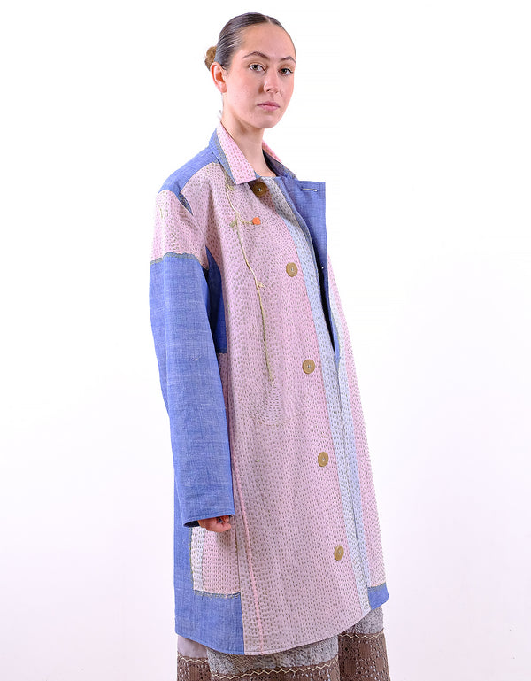 By Walid 1920s Embroidered Kimono Rufus Coat