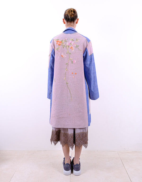 By Walid 1920s Embroidered Kimono Rufus Coat
