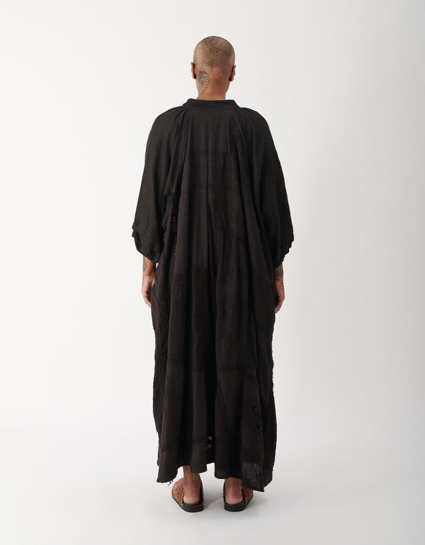 By Walid 1920s Embroidered Linen Doris Dress