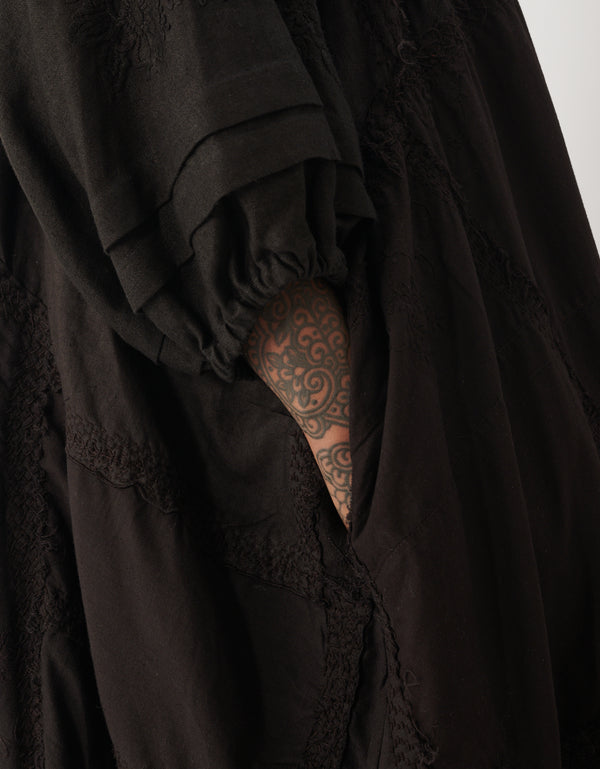 By Walid 1920s Embroidered Linen Doris Dress