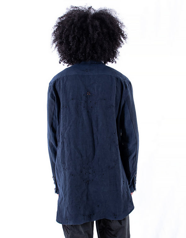 By Walid 1920s Embroidered Linen Nathan Tunic