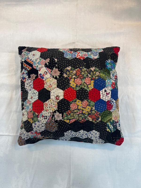 by walid 1920s Log Cabin Patchwork Cushion | 1386