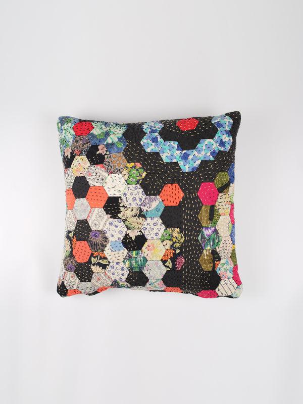 by walid 1920s Log Cabin Patchwork Cushion | 1387