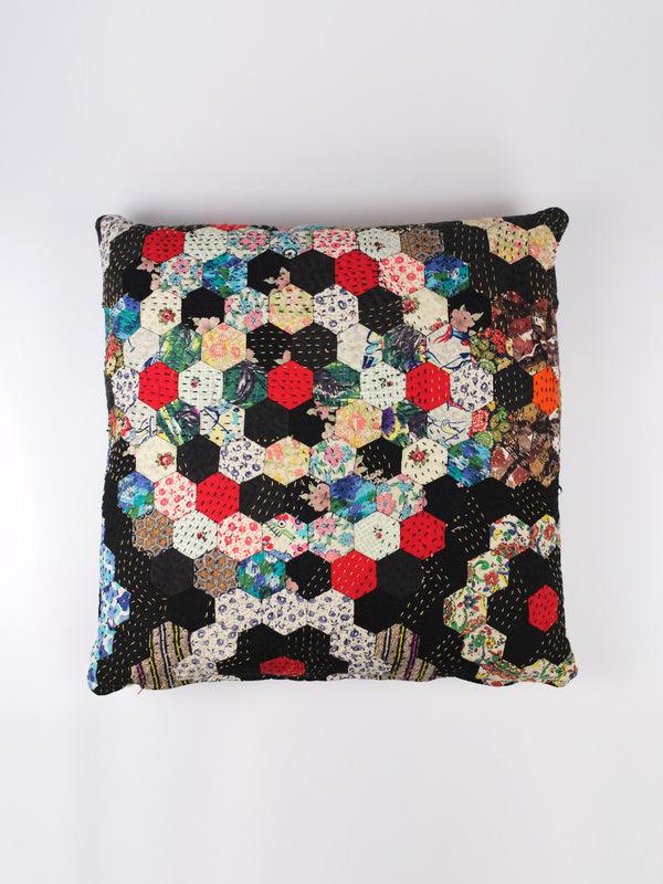 by walid 1920s Log Cabin Patchwork Cushion | 1423