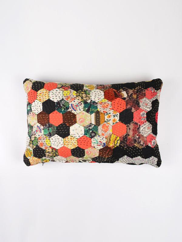 by walid 1920s Log Cabin Patchwork Cushion | 1427