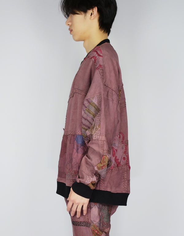 By Walid 1920s Patchwork Chuck Crew Neck