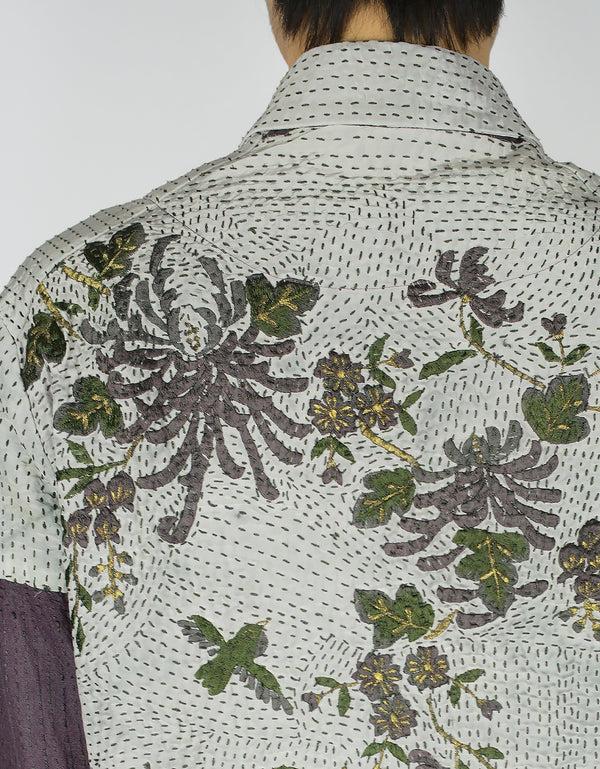 by walid 1920s Silk Piano Shawl Duster Coat