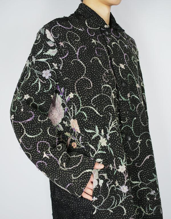 by walid 1920s Silk Piano Shawl Duster Coat