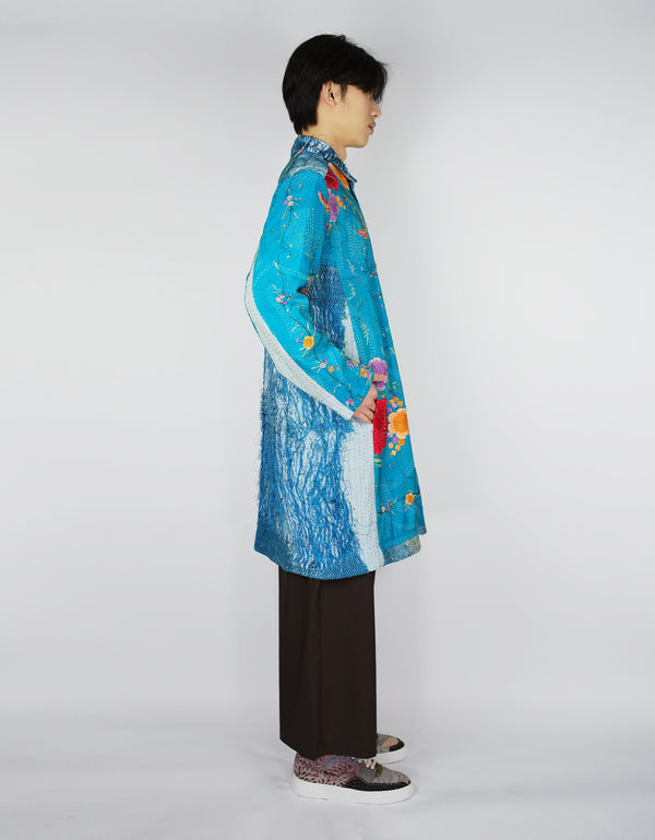 by walid 1920s Silk Piano Shawl Duster Coat