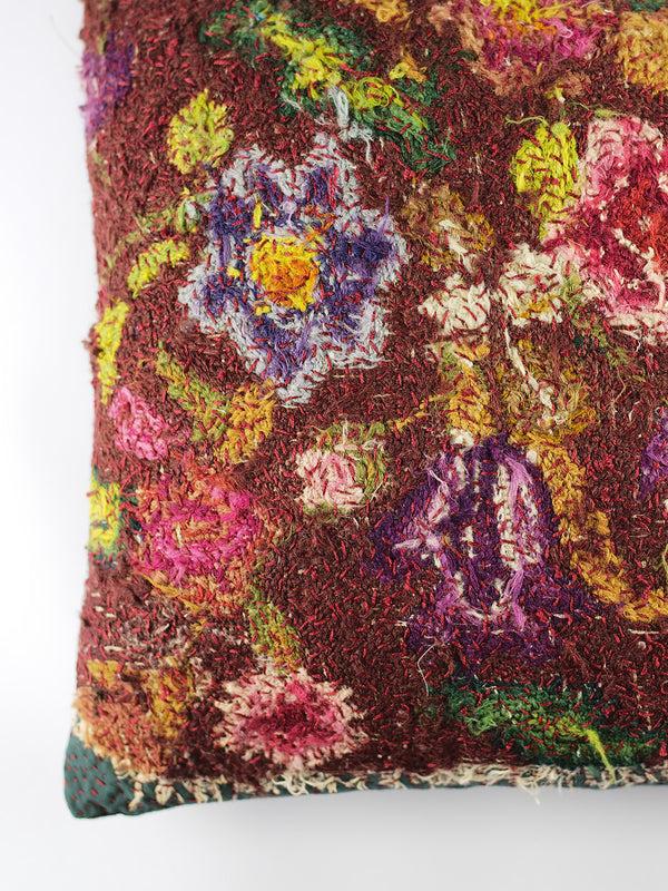 By Walid 1930s Woollen Needlepoint Cushion | 1406