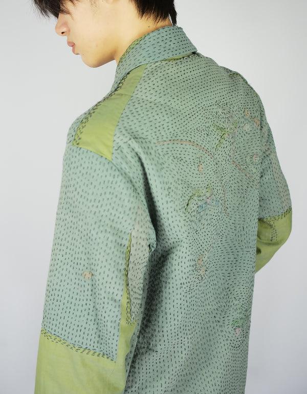 By Walid 1940s Silk Kimono Duster Coat