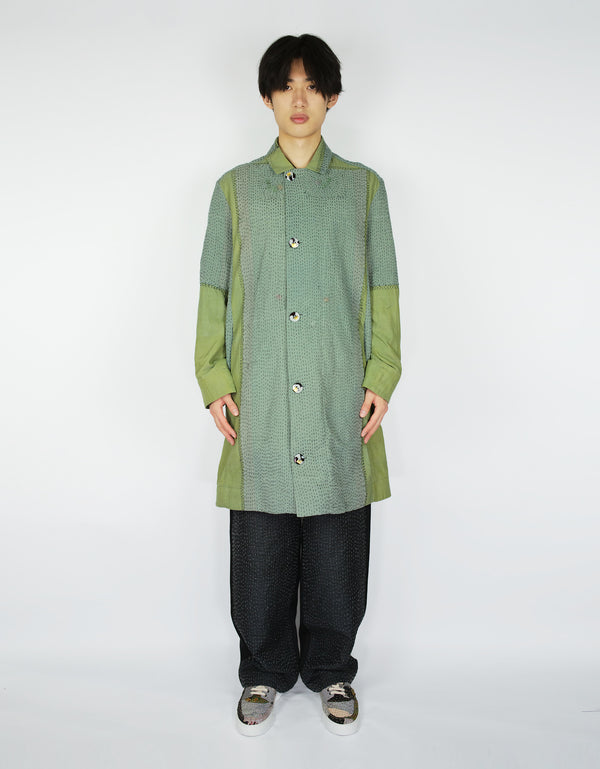 by walid 1940s Silk Kimono Duster Coat