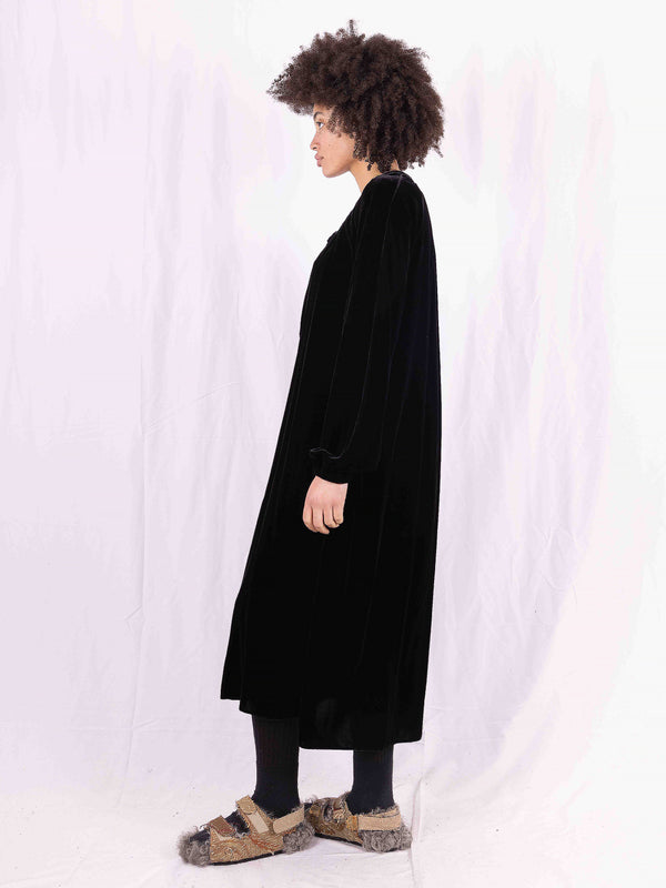 By Walid 19th Century Beading & Velvet Fina Dress