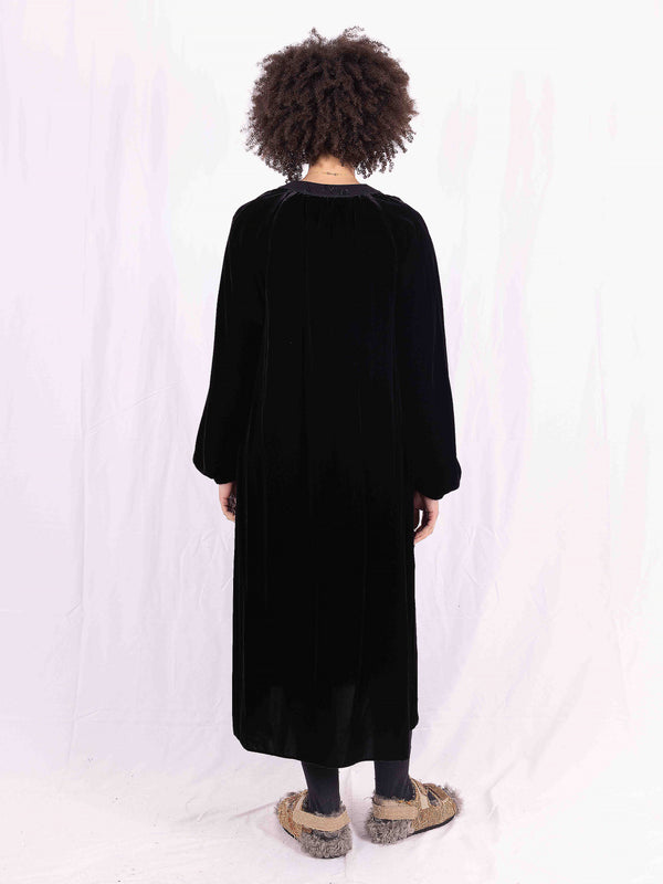 By Walid 19th Century Beading & Velvet Fina Dress