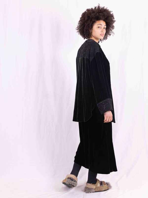 By Walid 19th Century Beading & Velvet Marnie Tunic