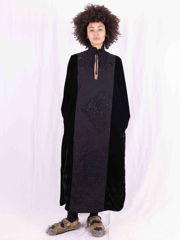 by walid 19th Century Beading & Velvet Raquel Dress