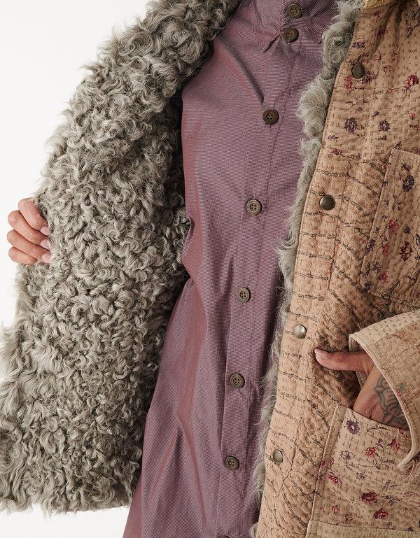 By Walid 19th Century Cotton & Shearling Rain Jacket