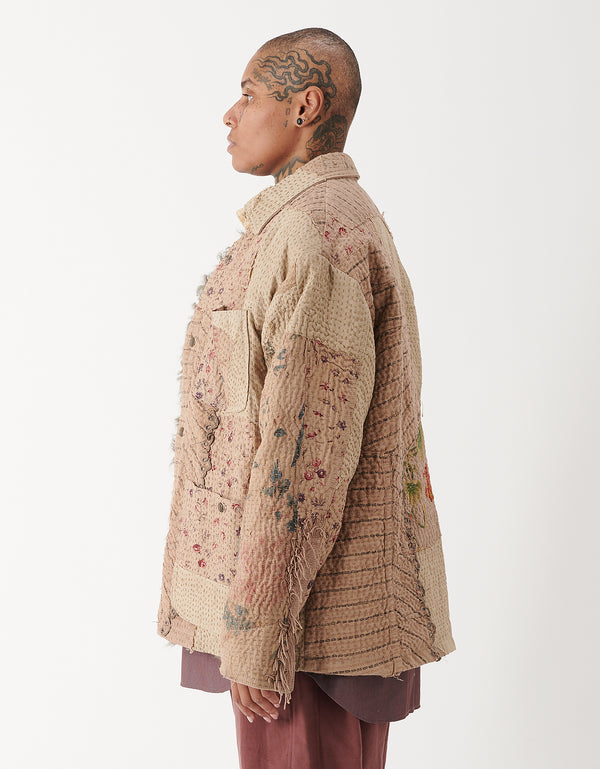 By Walid 19th Century Cotton & Shearling Rain Jacket