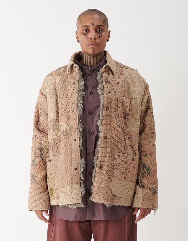 by walid 19th Century Cotton & Shearling Rain Jacket