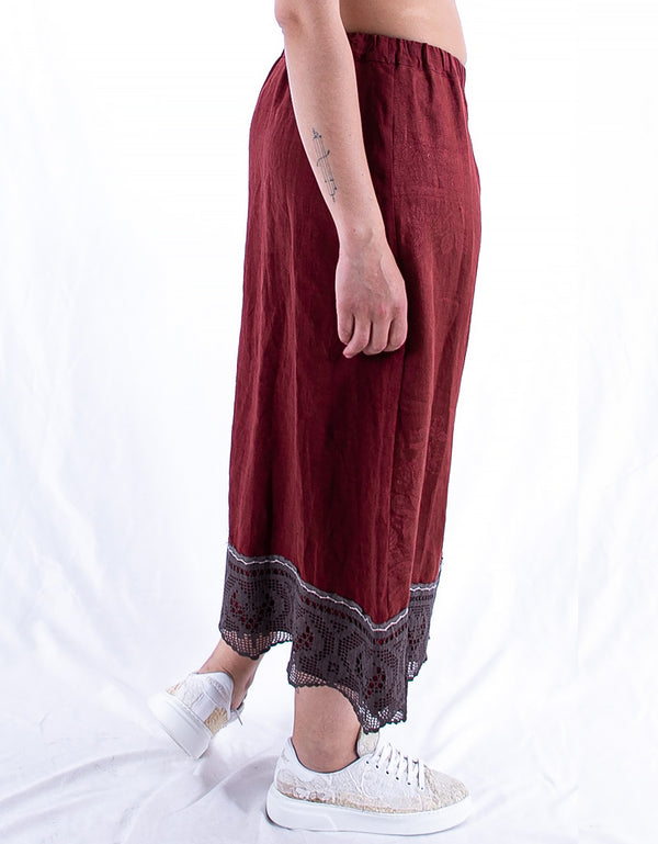 By Walid 19th Century Damask Izzy Skirt