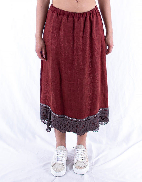 By Walid 19th Century Damask Izzy Skirt