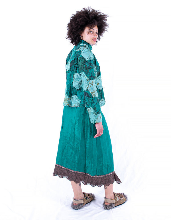 By Walid 19th Century Damask Izzy Skirt