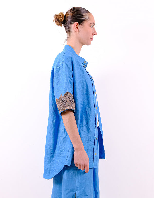 By Walid 19th Century Damask James Shirt