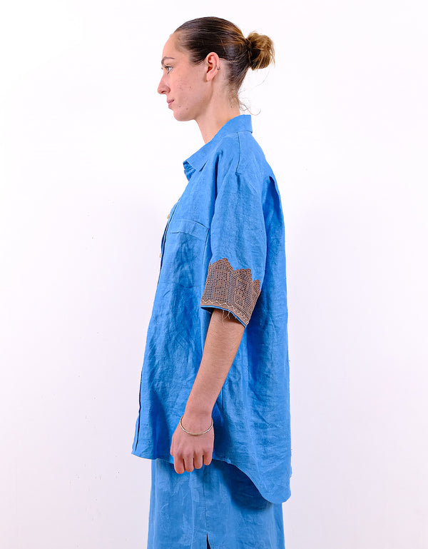 By Walid 19th Century Damask James Shirt