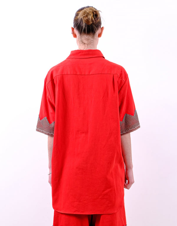 By Walid 19th Century Damask James Shirt