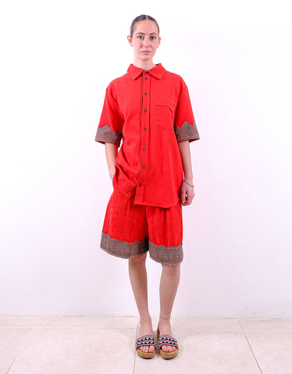 By Walid 19th Century Damask James Shirt