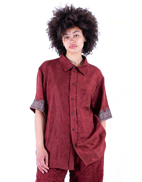 By Walid 19th Century Damask James Shirt
