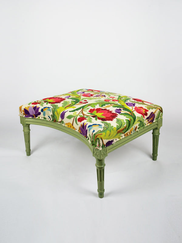 by walid 19th Century French Footstool & Cushion | 603
