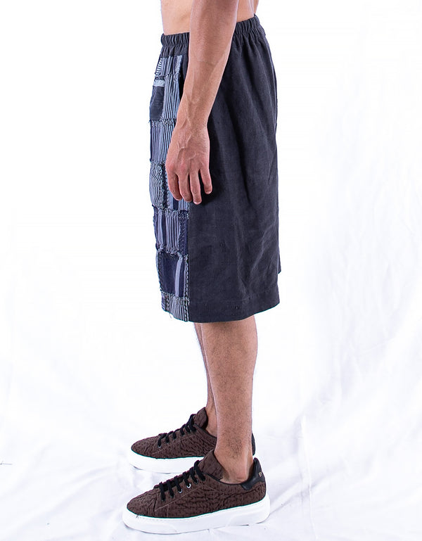 By Walid 19th Century French Ticking Blaze Shorts