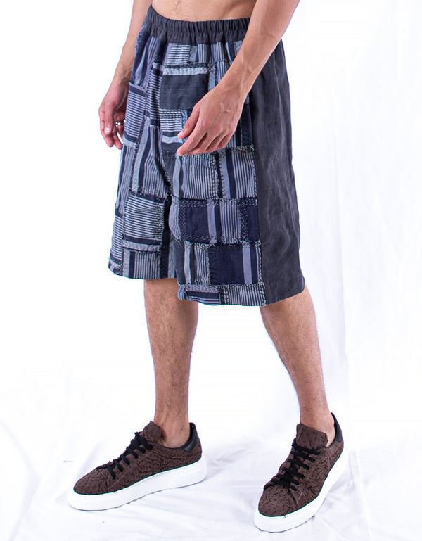 By Walid 19th Century French Ticking Blaze Shorts