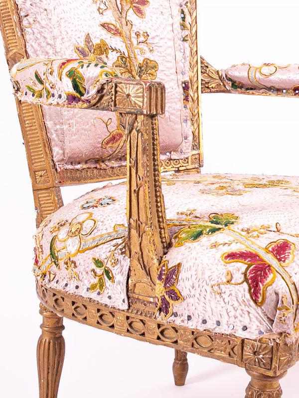By Walid 19th Century Giltwood Chair