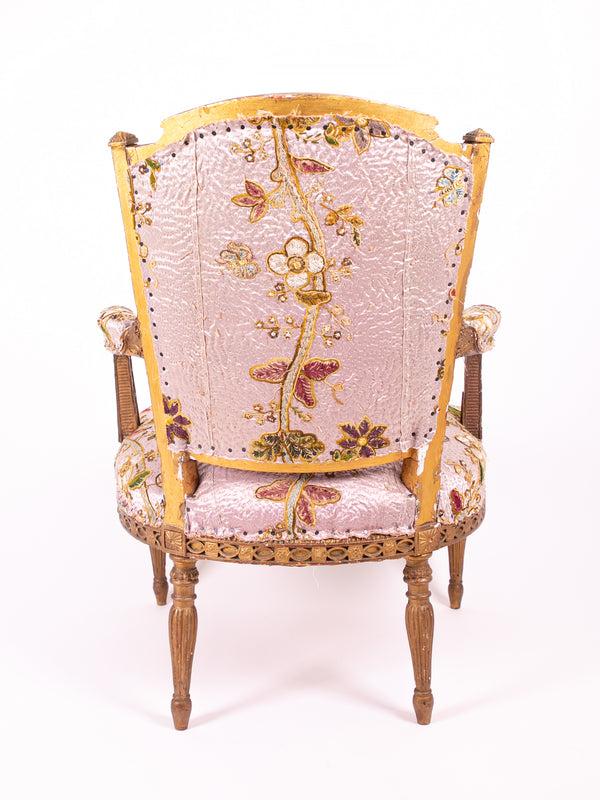 By Walid 19th Century Giltwood Chair