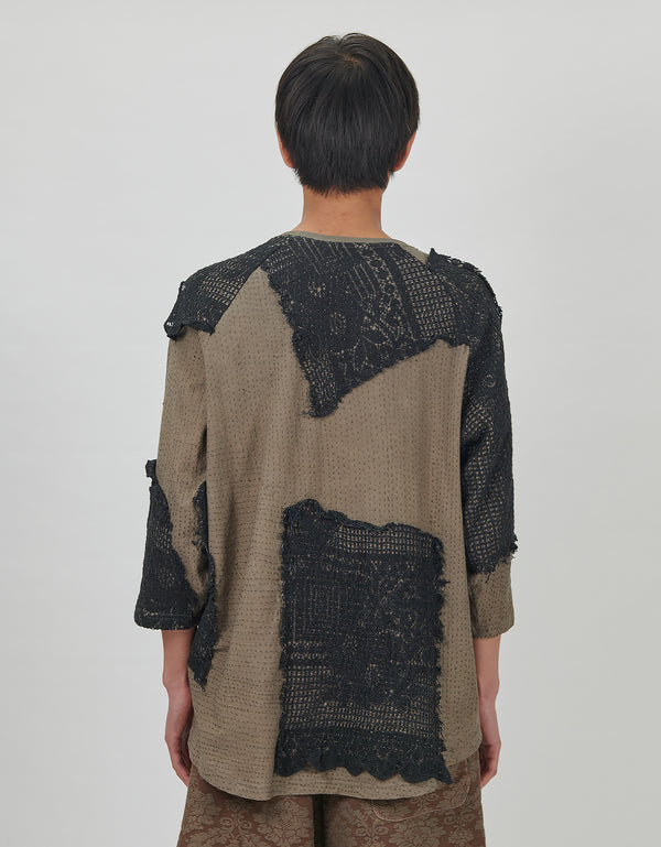 By Walid 19th Century Lace & Cotton Connor Top