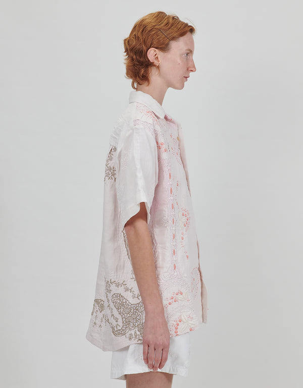 By Walid 19th Century Lace Cuban Shirt