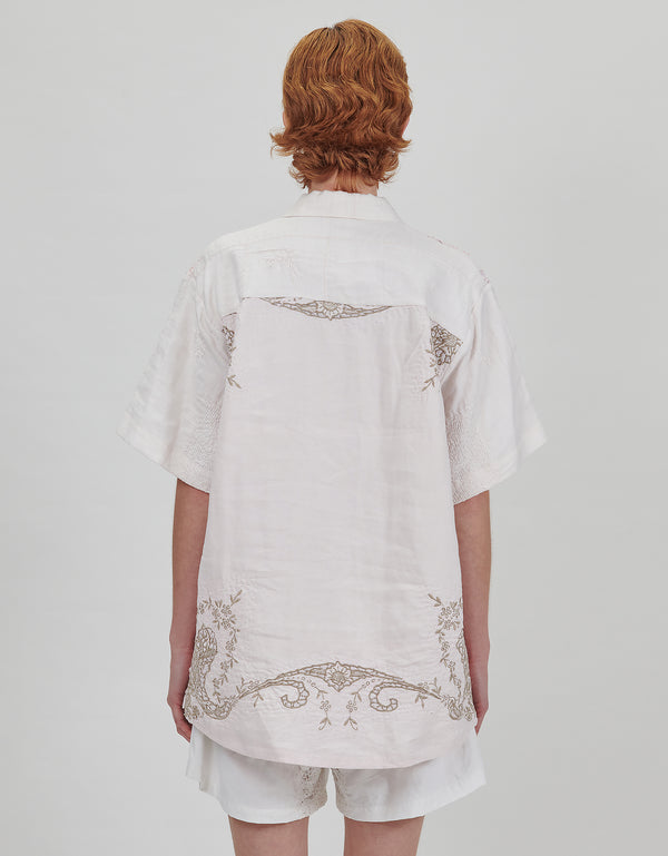 By Walid 19th Century Lace Cuban Shirt