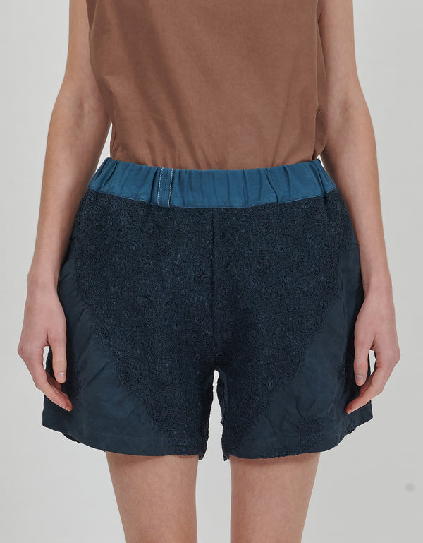 by walid 19th Century Lace Marigold Shorts