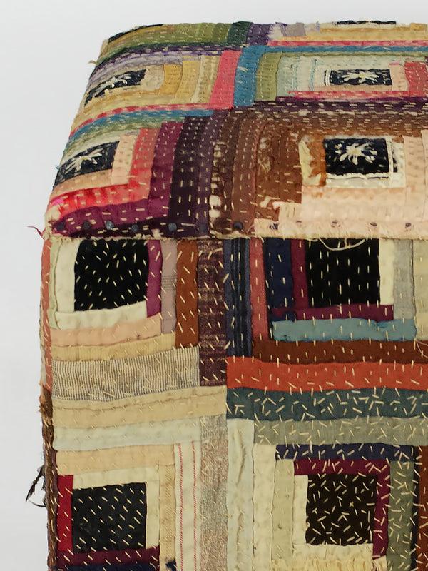 By Walid 19th Century Patchwork Storage Stool | 325