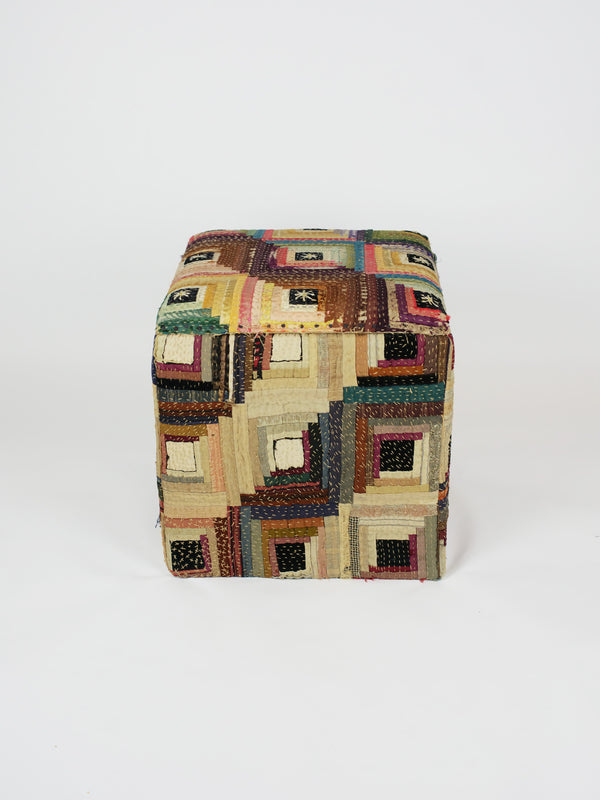 By Walid 19th Century Patchwork Storage Stool | 325
