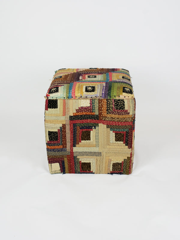 By Walid 19th Century Patchwork Storage Stool | 325