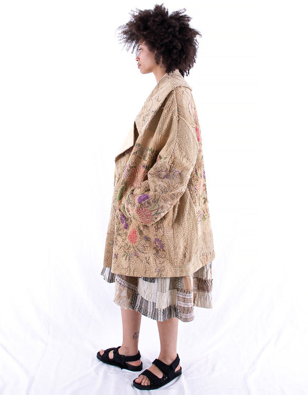 By Walid 19th Century Silk Embroidered Inga Coat