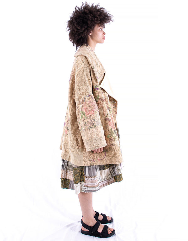 By Walid 19th Century Silk Embroidered Inga Coat