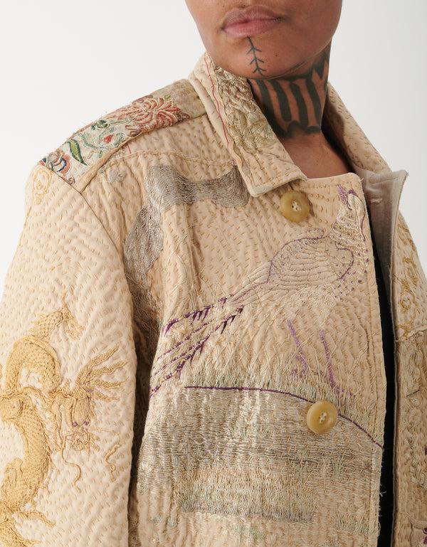 By Walid 19th Century Silk Embroidered Rufus Coat