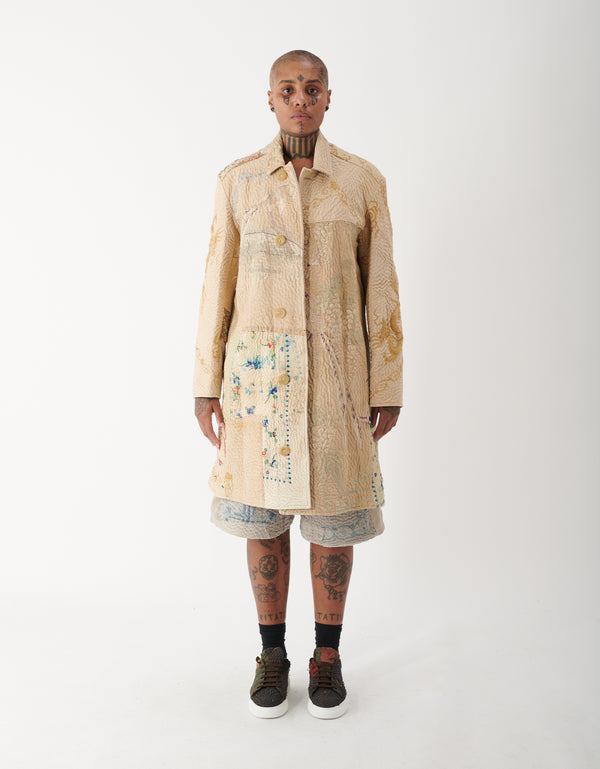 by walid 19th Century Silk Embroidered Rufus Coat
